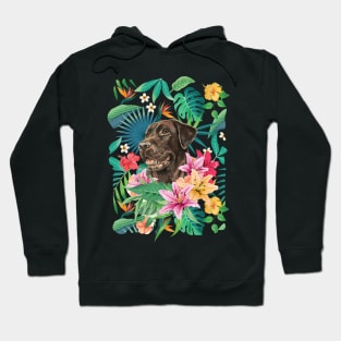 Tropical Chocolate Labrador Retriever 3 Hoodie